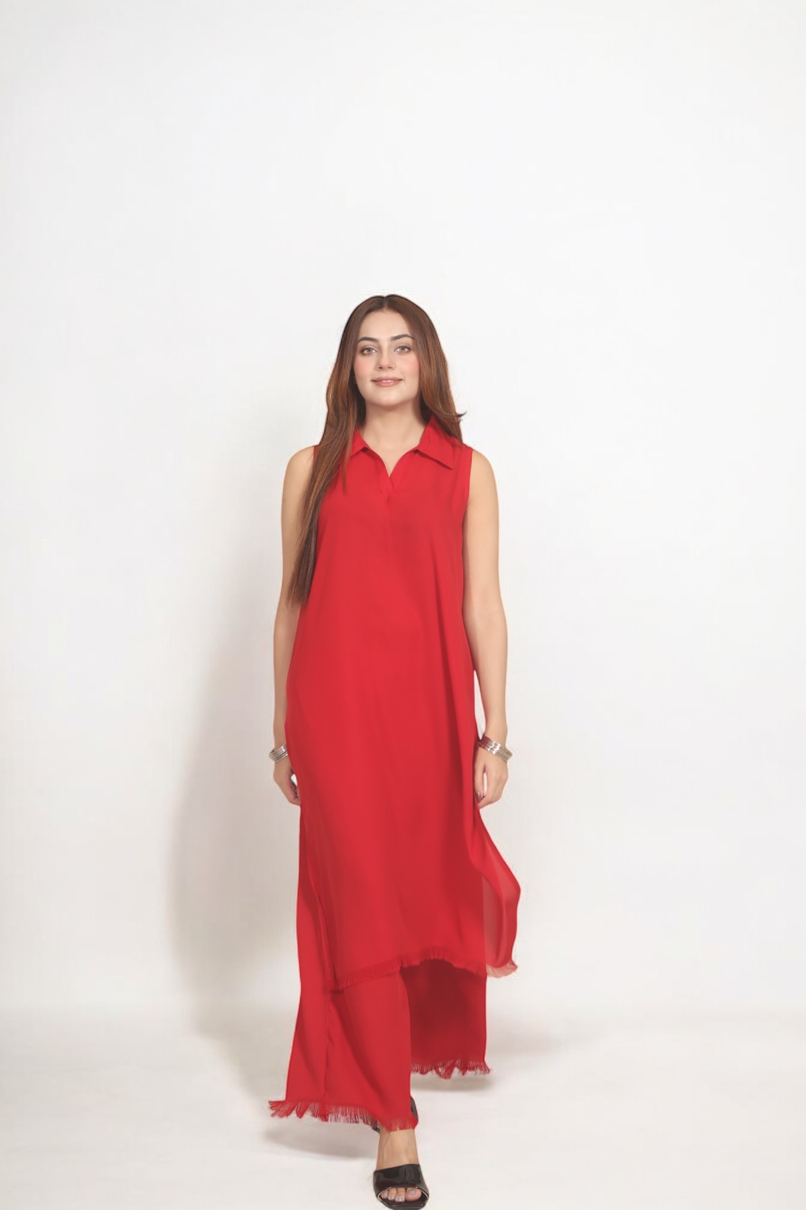 Vibrant Red thread dress