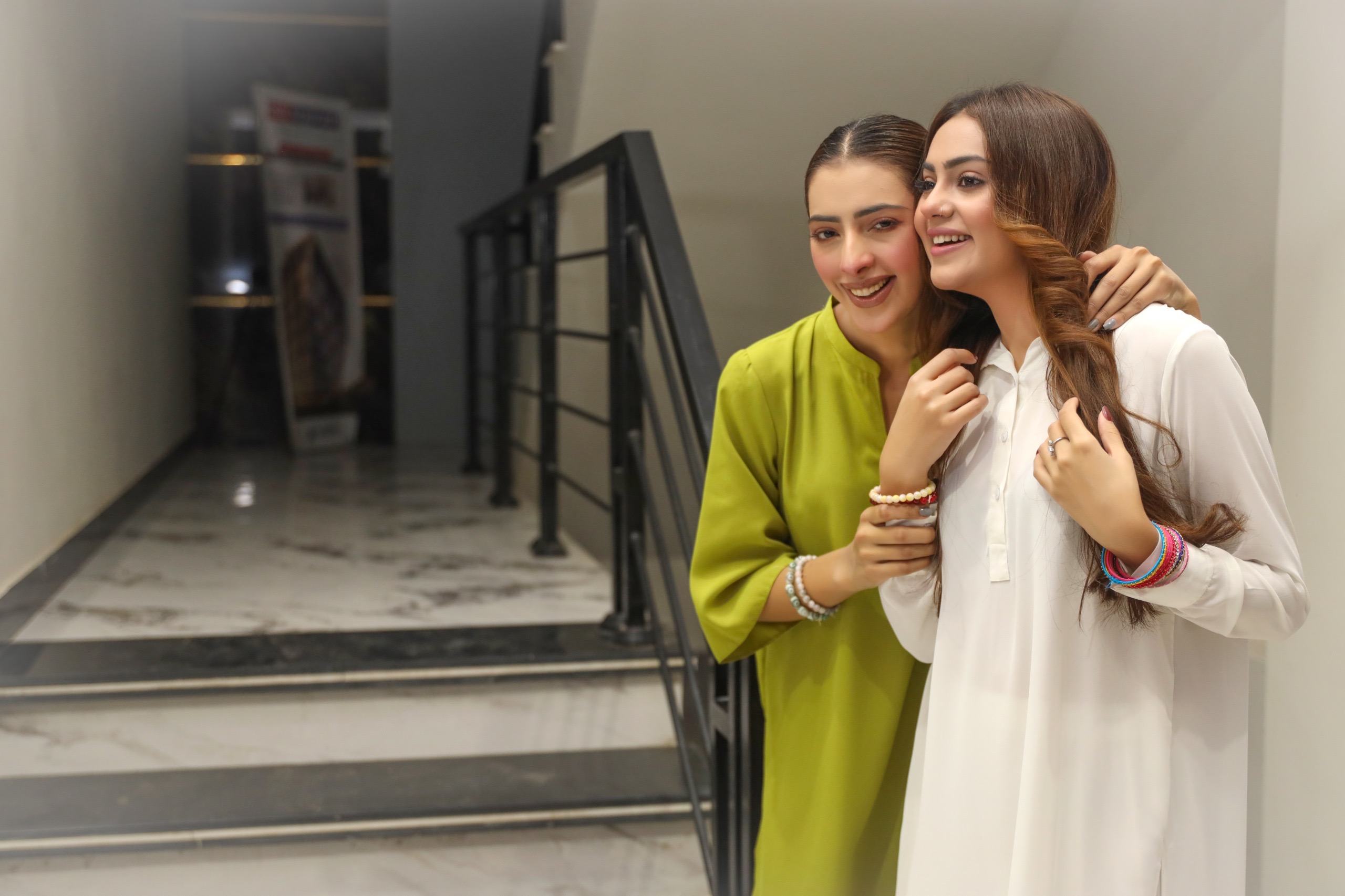 white and parrot crepe dress