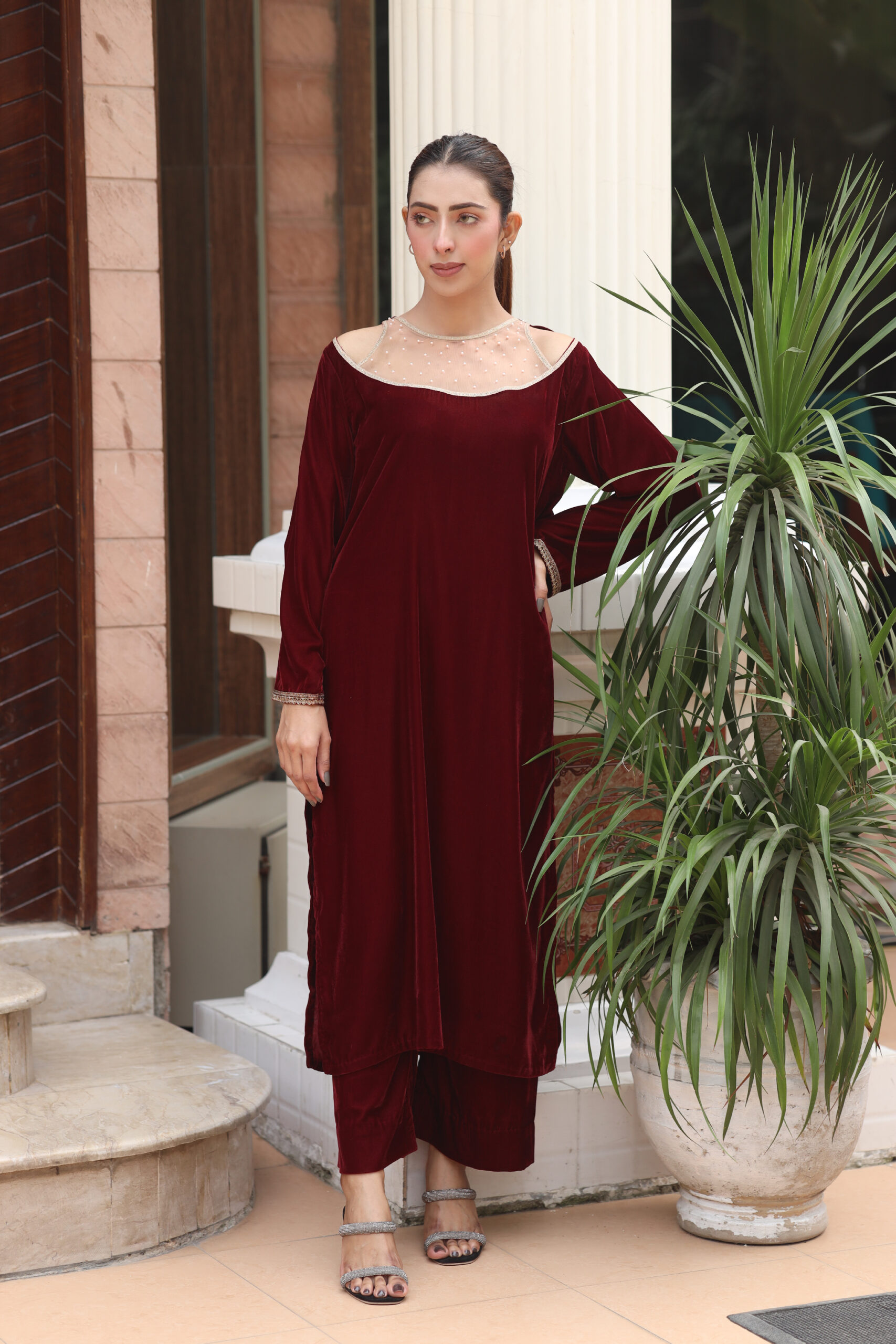 2 piece Deep Burgendy